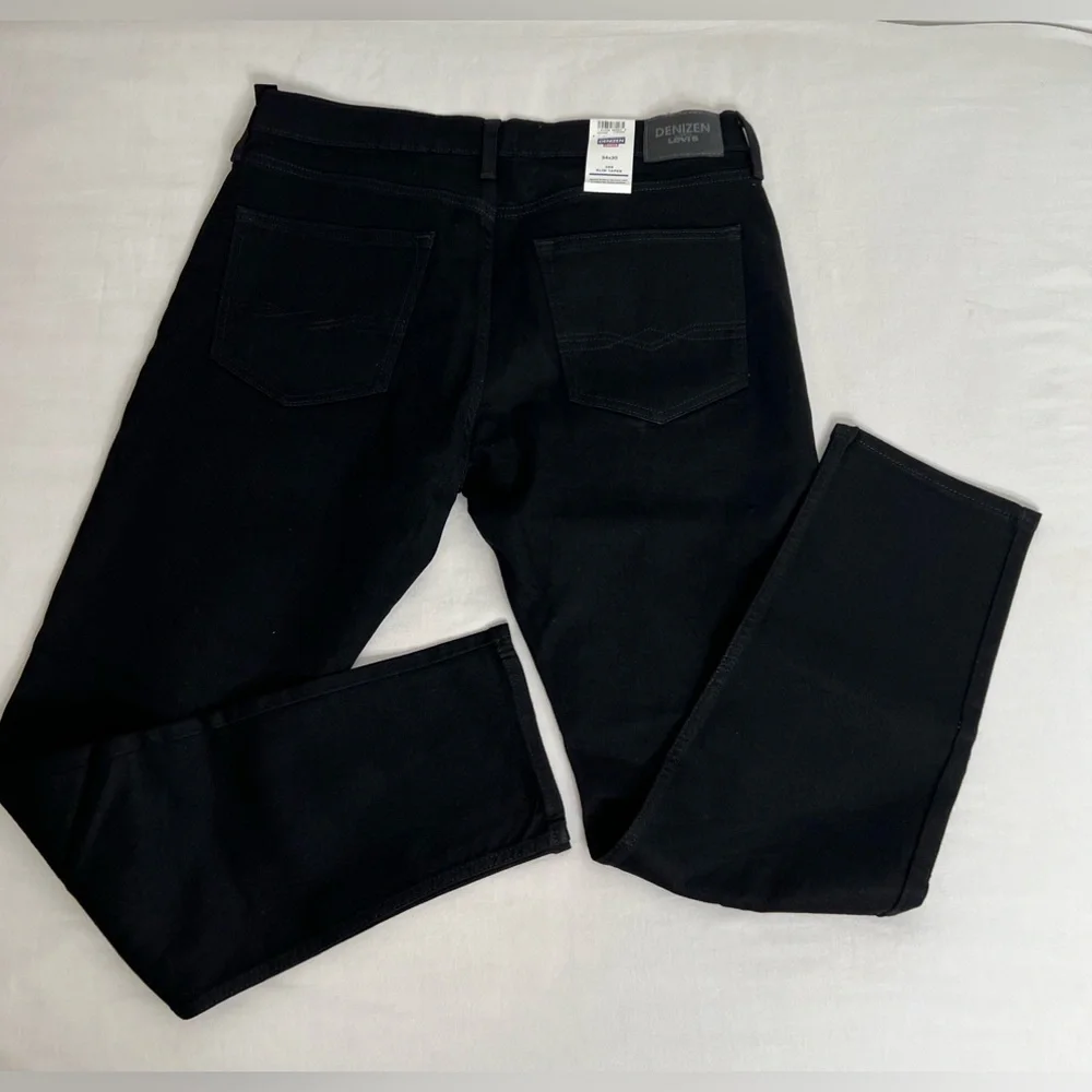 DENIZEN From Levi's 286 Taper Jeans Men's Black Denim Slim Fit Size 34X30